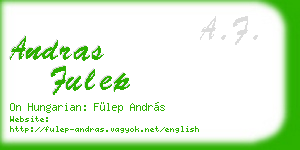 andras fulep business card
